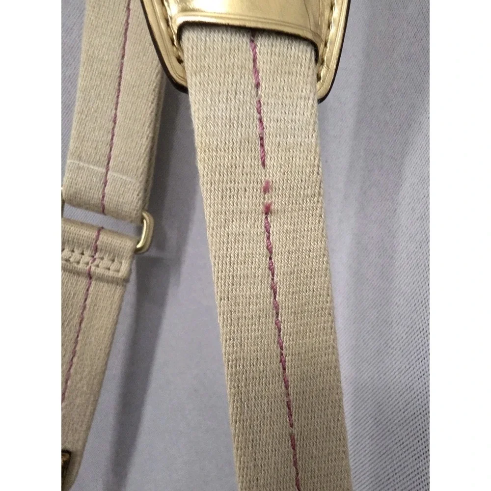 COACH Gold 7x8x1in Signature Graffiti F42239 PVC Small Crossbody w/out BagCharm